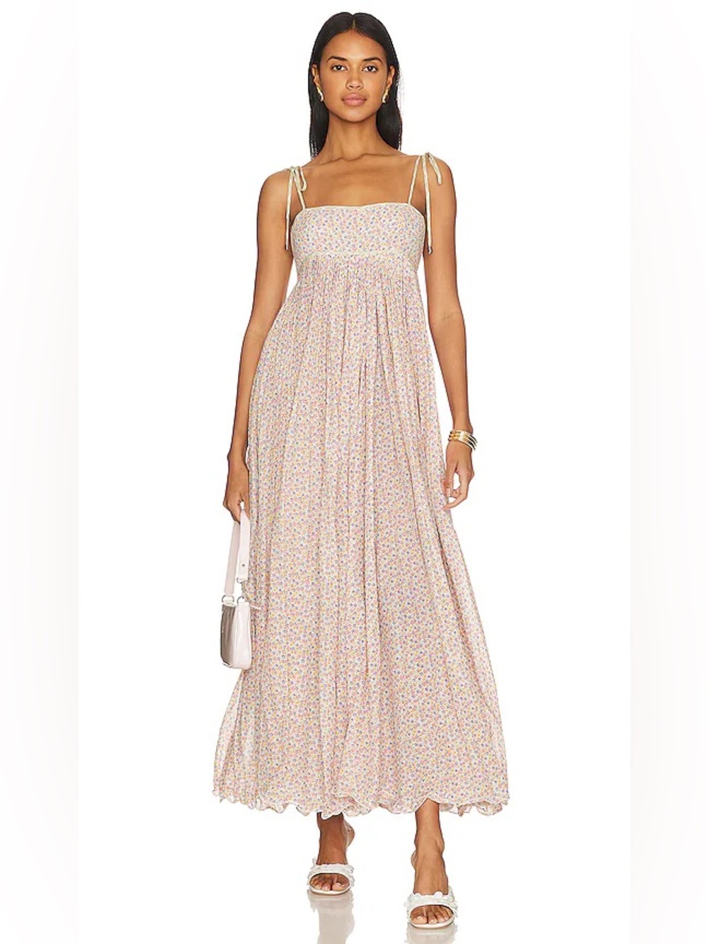 Revolve x Free People Emmaline Dress in Ivory Combo